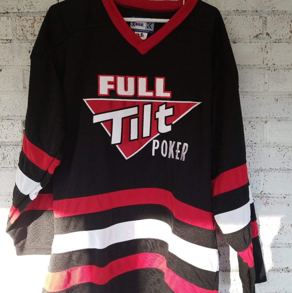 Rare vintage Full Tilt Poker hockey Jersey Small